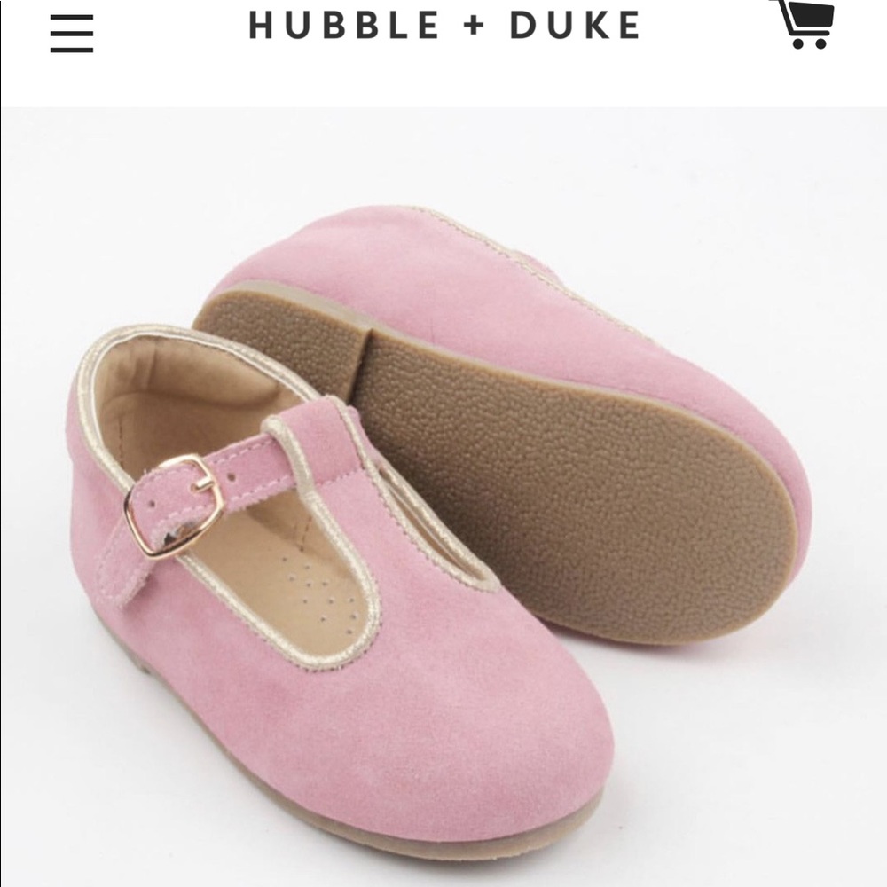 Hubble + Duke T-Bar Pink Suede and Gold size 11